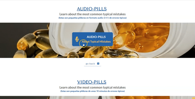 audiopills-low video representando sección academia